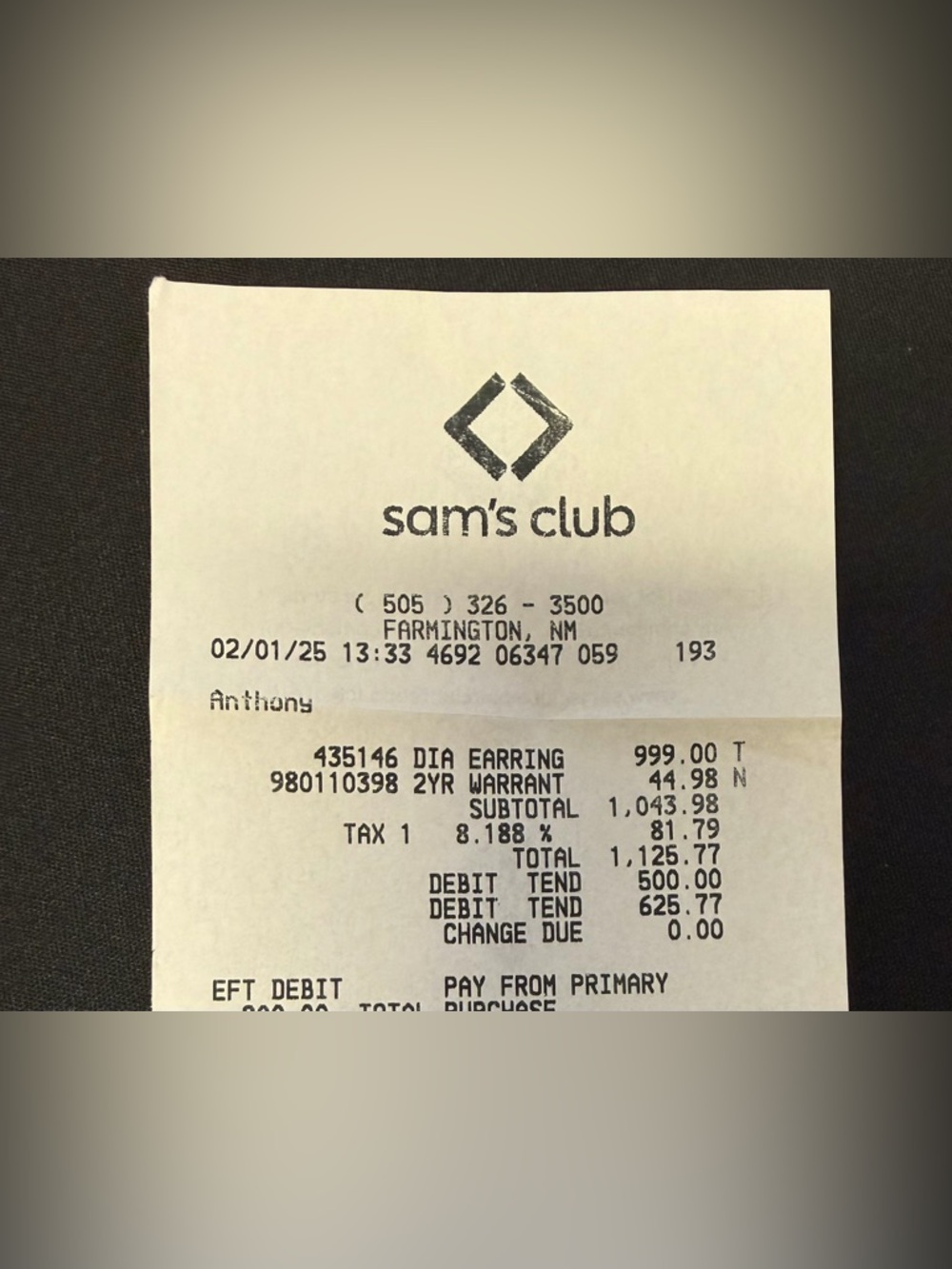 14K White Gold NATURAL Diamond Earrings Receipt included - Picture 8 of 8